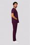 Men's Envelope Collar Short Sleeve Color Optioned Flexible Cotton Linda Fabric Scrubs Suit Uniform - 3
