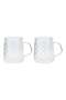 2-Piece Double Wall Glass Cups 300 Milliliter Clear