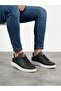 Men's Black Orthopedic Sole Casual Sneaker Walking Shoes - 2
