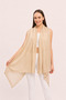 Slim Short Knitwear Poncho Vest – Chiffon Look, Lightweight and Stylish