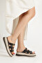 Smh 335 Gold Buckle Detailed High-Sole Slippers - 4