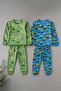 2-Piece Boys' Pajama Set – Long Sleeve Cotton Safari & Vehicle Patterned 2-Piece Set for Boys Aged 3-6 - 5