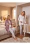 New Season Dusty Rose Velvet Robe Winter Long Sleeve Special Design Breastfeeding Friendly Maternity Robe Pajama Set - 4