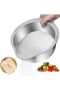 Rice washing bowl with strainer, vegetable rinser and drainer with strainer, stainless steel rice strainer, fruits, vegetables, beans, kitchen tool.