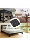 Four anti-slip rubber pads, each 100x100x10 mm in size, suitable for furniture, beds, washing machines, and dryers. - 4