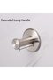 Towel Hooks 4 Pack Self-Adhesive Coat Hooks Sturdy No-Drill Bathrobe Heavy-Duty 304 Stainless Steel Bathroom Wall Hooks 2" Brushed - 3
