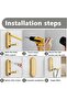 2-pack foldable wall hooks, 90-degree folding hooks, concealed coat hooks, suitable for bedrooms and bathrooms, gold. - 4