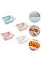 4-piece plastic storage rack set, lightweight refrigerator storage box, refrigerator food storage box, sliding box, easy to categorize, durable. - 2