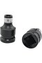 Quick-Release Screwdriver Wrench Accessory Converts 1.27cm Square to 0.64cm Hex Shank Socket Adapter Black 2-Piece Set - 3