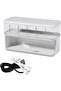 Desktop Cable Organizer Box with Dividers, Cord Management Tray for Chargers & Electronics Supplies