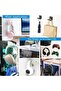 6-Pack Black Wall-Mounted Plastic Headphone Stand Holders, Self-Adhesive Gaming Headset Mounts (9x6.5x3.3cm) - 3