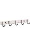 Stainless steel hooks, wall-mounted towel rack, modern metal hooks, for entryways, hallways, kitchens, bathrooms, bedrooms (round, 5 hooks)