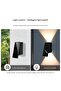 2-piece solar wall light for home and outdoor use, courtyard light, garden decorative spotlight, outdoor solar wall washer light, warm light. - 4