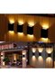 4-piece solar wall light, outdoor garden and courtyard decorative light, top and bottom illuminating fence light, outdoor decorative white light - 3