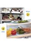 One stackable refrigerator storage box, transparent, can also be used on a countertop for storing fruits and vegetables, measuring 26.5 x 15 x 7.7 cm. - 2