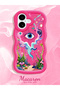 iPhone 16 Compatible Colorful Psychedelic Eye Mushroom Illustration Flat Print Case