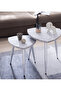 Silver Angular Table Set of 2