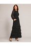 50% Viscose 50% Modal Lined Dress with Side Pockets, Polka Dots and Ruffles - 3