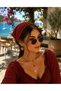 Bohemian Knitwear Knitted Women's Bandana Red Color (Color Options Available) - 3