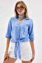 Linen Front-Tie Shirt - 1600