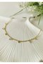Triangle Stone Detailed Gold Steel Anklet 23+5 cm - 2