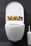 Toilet Sticker Set of Three Cute Dogs Winking, Cheerful and Playful Bathroom Stickers - 6