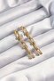 316L Steel Gold Color Dangle Model Earrings - 2