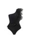 Black and White Patterned Swimsuit Pareo Set - 2
