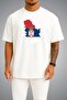 Oversize Serbia Flag and Map Chest Printed Unisex T-Shirt