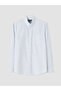 Ozmarka New Season White Regular Fit Striped Oxford Men's Shirt - 4