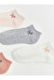 Two Mt Shop Quality Lcw Kids Pink Patterned Girls' Booties Socks - 2