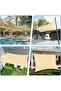 Sunshade Sail Rectangular Sunshade Awning UV-Protective Sunshade Fabric Gazebo Cover for Outdoor Terrace Garden Deck Beige 2*2m - 3