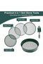 4-in-1 Garden Sieve Set 30cm Round Metal Soil Sand Shovel Gloves - 5