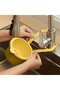 Sink strainer, drain strainer, snap-on sink strainer, faucet hanger, detachable silicone sink strainer, for cleaning/organizing the kitchen (yellow) - 3