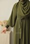 Mahi Dress with Shawl Gift Set Oil Green - 7