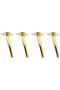 Tapered furniture legs, suitable for beds, sofas, and cabinets, gold, 18 cm, 4-pack.