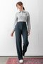 Women's Smoked Buttoned Modal Lycra High Waist Elastic Trendy Trousers