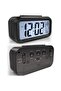 Battery Wireless Digital Alarm Clock Date Temperature Display Smart Light Sensor 12-24H Timer Snooze for Bedroom - 2