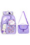 Waddell 2-Piece Kindergarten Set Twill Kindergarten Bag and Lunch Box Solid Color Nursery Bag Thermal Lunch - 2