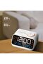 LED digital alarm clock with clock function, electronic desk clock, USB alarm clock, FM radio, acoustic operation, modern alarm clock - 3