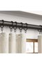 50 eyelet metal curtain rings, 1.5-inch inner diameter, for curtain rods, black (fits curtain rods up to 1 1/4 inches in diameter). - 5