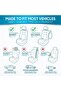 Black Five-Seat Car Seat Cover Set for Sedans, SUVs, Trucks and Vans - 3
