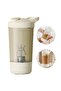 Coffee mixing cup, electric protein powder shaker, 400ml leak-proof one-button portable mixing cup, white.