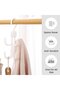 2 tank top clothes hangers, reversible bra clothes hangers for closet organization, space-saving plastic closet organizer for bra, tank top, belt, tie, black - 4