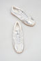 Silver Women's Sports Shoes Retro Sneaker with Stitched Sole - 3