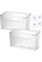 2pc Transparent Clear Acrylic Self-Adhesive Cabinet Door Wall Storage Bins