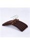 Wooden hangers – padded, non-slip design – high-grade metal hooks – suitable for dresses, coats, and trousers (brown) – 5-pack