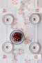 Embroidery-motif linen-blend table runner - 4