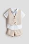 4-piece linen-blend dressy set