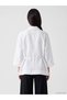 Lcwaikiki Classic White Belted 100% Linen Women's Shirt - 4
